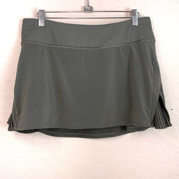 Lululemon Play Off The Pleats Skort Womens 8 Dusty Olive Green Pockets Pull On - Picture 1 of 9